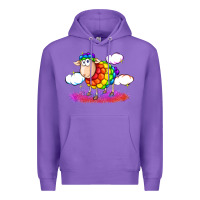 Purple rainbow sheep pride Premium Hoodie - FaDigitalArtStudio