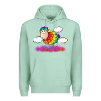 Seafoam rainbow sheep pride Premium Hoodie - FaDigitalArtStudio