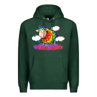 Sports Green rainbow sheep pride Premium Hoodie - FaDigitalArtStudio