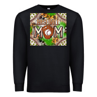 Black Baseball Mom Premium Sweatshirt - CowhideDigitalArt