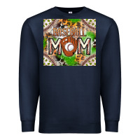 Navy Baseball Mom Premium Sweatshirt - CowhideDigitalArt