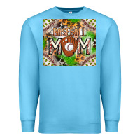 Ocean Blue Baseball Mom Premium Sweatshirt - CowhideDigitalArt