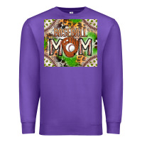 Purple Baseball Mom Premium Sweatshirt - CowhideDigitalArt