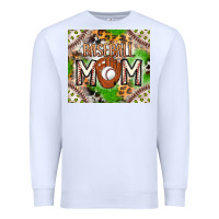 White Baseball Mom Premium Sweatshirt - CowhideDigitalArt