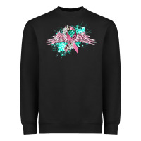 Cancer Ribbon With Angel Wings Heavyweight Sweatshirt | Teevron