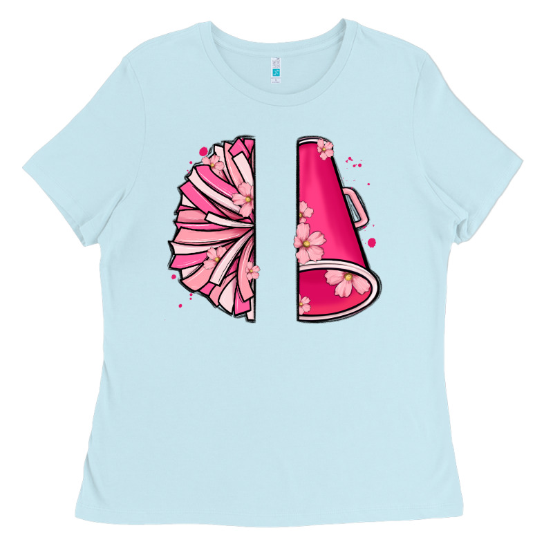 Custom Name Cheerleader With Megaphone Ladies Tee by MaliasSmallBusiness | Teevron