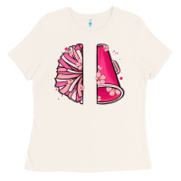 Bone custom name cheerleader with megaphone Ladies Tee - MaliasSmallBusiness
