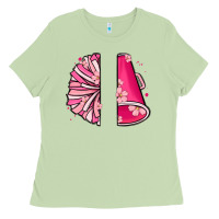 Matcha custom name cheerleader with megaphone Ladies Tee - MaliasSmallBusiness
