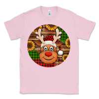 Bubblegum Pink cute reindeer head Christmas Classic Tee - Jasminsmagicworld
