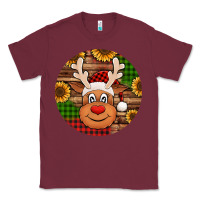 Burgundy cute reindeer head Christmas Classic Tee - Jasminsmagicworld