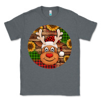 Charcoal Heather cute reindeer head Christmas Classic Tee - Jasminsmagicworld