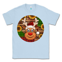 Dusty Blue cute reindeer head Christmas Classic Tee - Jasminsmagicworld