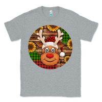Heather Grey cute reindeer head Christmas Classic Tee - Jasminsmagicworld