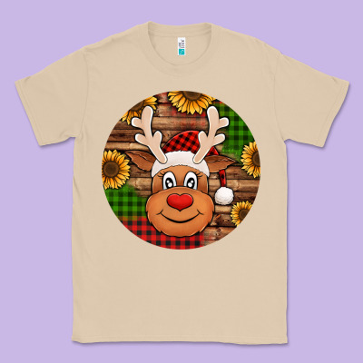 Cute Reindeer Head Christmas Classic Tee Designed By Jasminsmagicworld