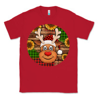 Red cute reindeer head Christmas Classic Tee - Jasminsmagicworld