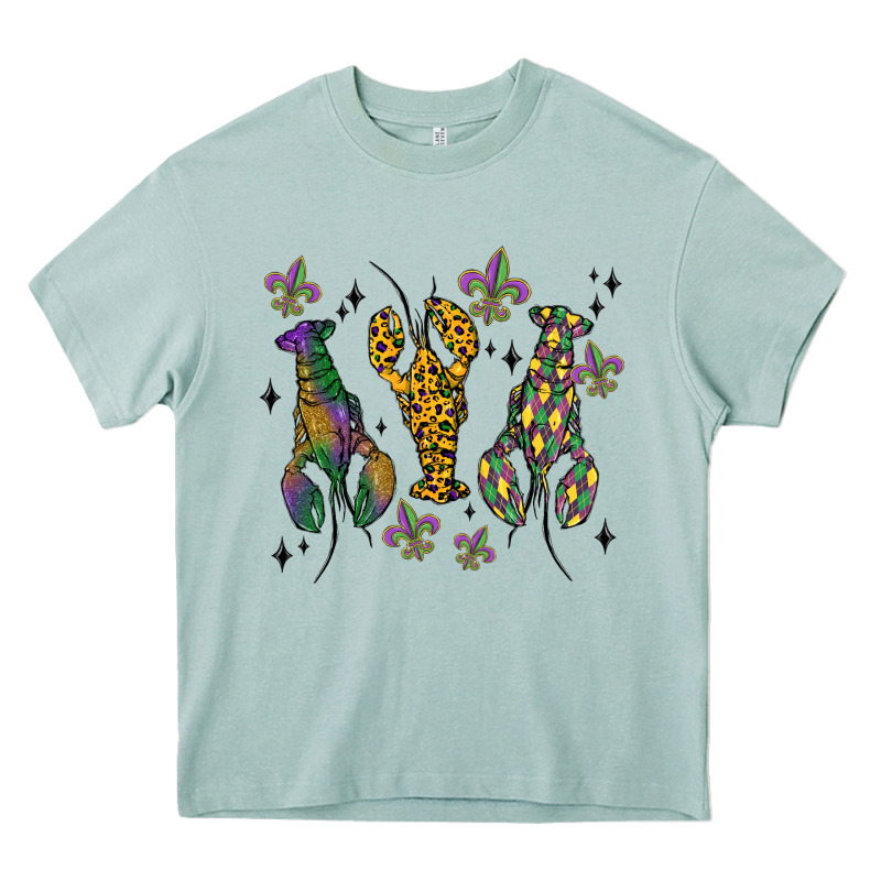 Mardi Gras Crawfish Heavy Core Tee by MaliasSmallBusiness | Teevron