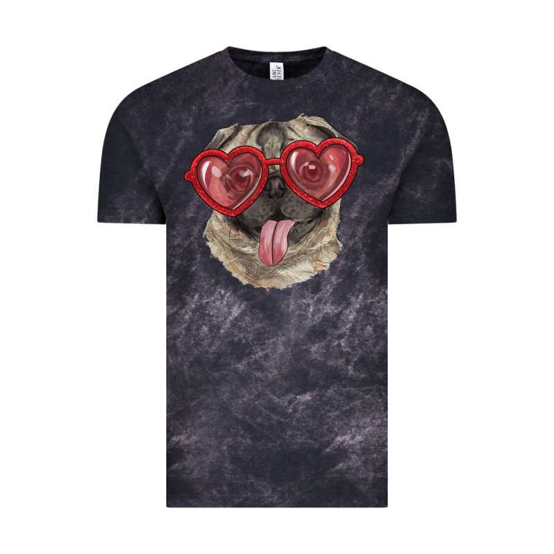 Pug With Love Glasses Vintage Tee by RanaPortraitStore | Teevron