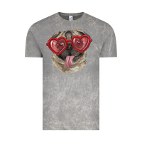Cloud Rock pug with love glasses Vintage Tee - RanaPortraitStore