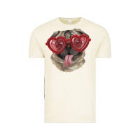 Vintage Arctic pug with love glasses Vintage Tee - RanaPortraitStore