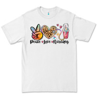 White peace love nursing Premium Tee - MaliasSmallBusiness