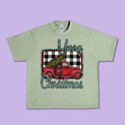 Merry Christmas Truck Urban Heavy Tee Designed By Bettercallsaul