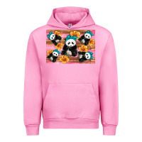 Fuchsia Pink Baby panda flowers Urban Hoodie - Artiststas