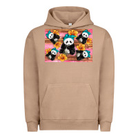 Pigment Burro Baby panda flowers Urban Hoodie - Artiststas