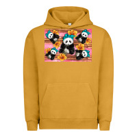 Pigment Peanut Butter Baby panda flowers Urban Hoodie - Artiststas