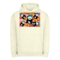Pigment Pistachio Baby panda flowers Urban Hoodie - Artiststas