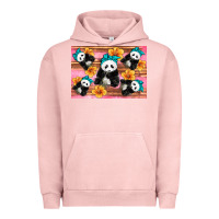 Pigment Salmon Baby panda flowers Urban Hoodie - Artiststas
