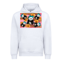 White Baby panda flowers Urban Hoodie - Artiststas