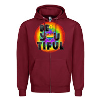 Burgundy Be you tiful pride Zipper Hoodie - FaDigitalArtStudio