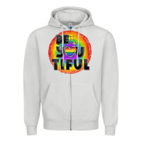 Dove Grey Be you tiful pride Zipper Hoodie - FaDigitalArtStudio