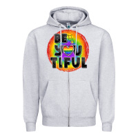 Heather Grey Be you tiful pride Zipper Hoodie - FaDigitalArtStudio