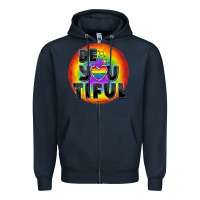 Navy Be you tiful pride Zipper Hoodie - FaDigitalArtStudio