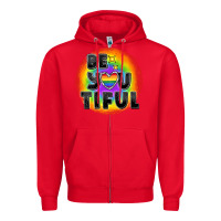 Red Be you tiful pride Zipper Hoodie - FaDigitalArtStudio