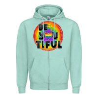 Seafoam Be you tiful pride Zipper Hoodie - FaDigitalArtStudio