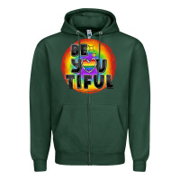 Sports Green Be you tiful pride Zipper Hoodie - FaDigitalArtStudio