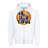 White Be you tiful pride Zipper Hoodie - FaDigitalArtStudio