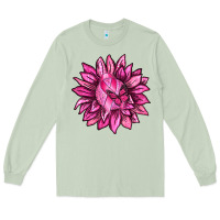 Matcha Breast Cancer Sunflower Long Sleeve Tee - texasbilliewilder