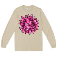 Mushroom Breast Cancer Sunflower Long Sleeve Tee - texasbilliewilder