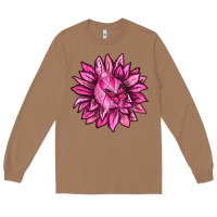 Toasted Coconut Breast Cancer Sunflower Long Sleeve Tee - texasbilliewilder