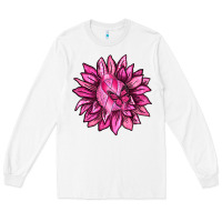 White Breast Cancer Sunflower Long Sleeve Tee - texasbilliewilder