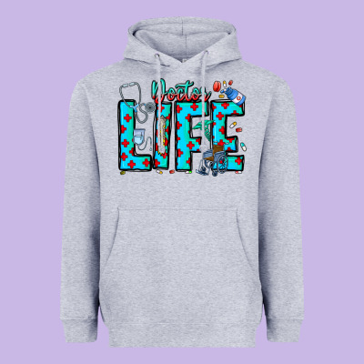 Doctor Life Heavyweight Hoodie Designed By Cowhidedigitalart