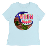 Baby Blue neon moon Ladies Tee - NancyCooperArtShop