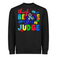 Black think before you judge Heavyweight Sweatshirt - CowGirlArtShop