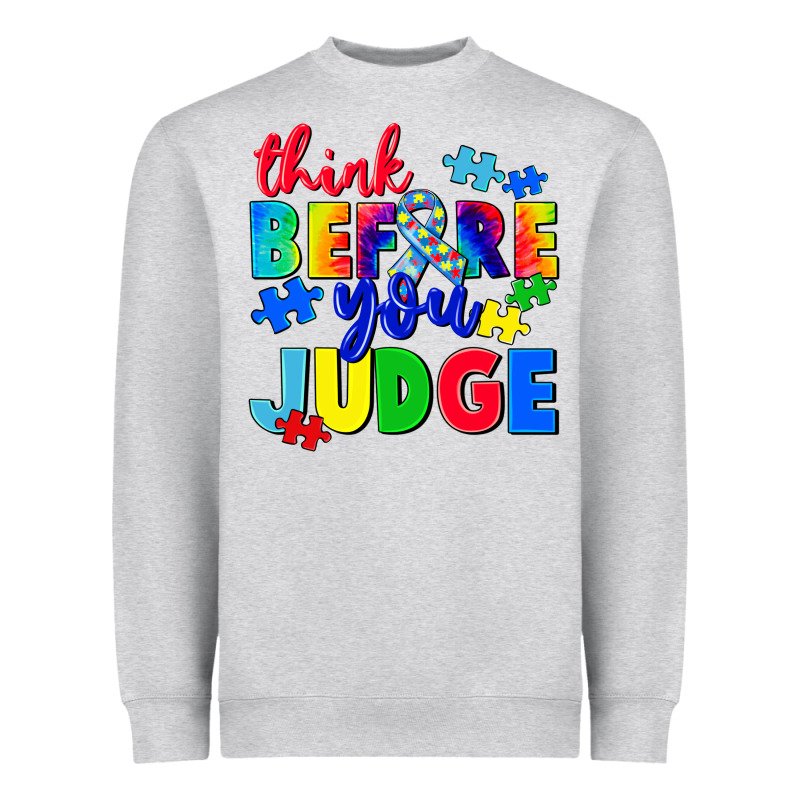 Think Before You Judge Heavyweight Sweatshirt by CowGirlArtShop | Teevron
