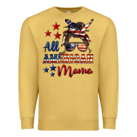 Antique Gold All American Mama Premium Sweatshirt - LillyAllenDesigns