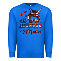 True Royal All American Mama Premium Sweatshirt - LillyAllenDesigns