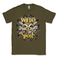 Army Green wild spirit owl Classic Tee - BarkalooDesign